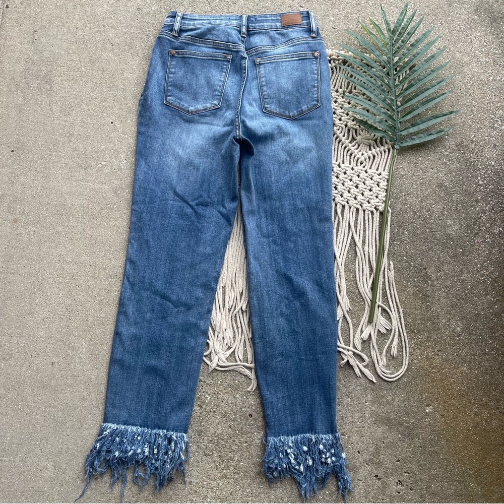 Judy Blue Frayed Bottom Jeans Size 5 / 28 - Picture 5 of 6